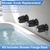 Matte Black Bath Tub Spout Shower Trim Kit, with 3