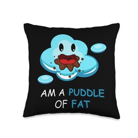 Puddle Of Fat Fat Person Throw Pillow