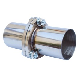 3 Bolt 3" OD Exhaust Flange Repair Pipe Kit, High-Quality Stainless Steel Exhaust Welding Flange Quick Fix Kit with 2 Pcs Flange Pipes, 1 Exhaust Gasket, 3 Screw Kit, Overall Length 7.5 Inch