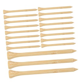 SUPVOX 40PCS Bamboo Golf Tees Set Sturdy Wear-Resistant Golf Ball Holders for Men and Women for Practice and Training