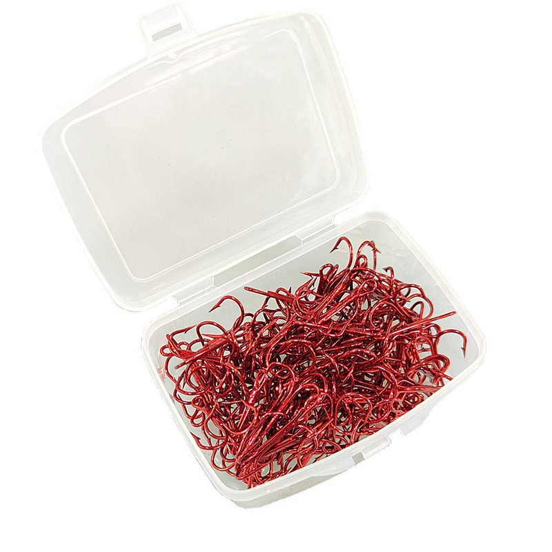 YATROUYS 100pcs Fishing Hook Treble Hooks High Carbon Treble Hooks