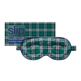 slip Pure Silk Contour Sleep Mask - Protect Your Delicate Lashes with Our Innovative, Lash-Friendly Design - Experience Uninterrupted Beauty Sleep - Slipsilk Comfort - 1 Contour Mask - Heather Tartan