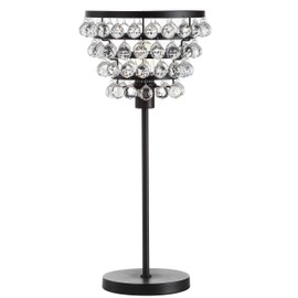 JONATHAN Y JYL9004A Buckingham 25" Crystal/Metal Lamp Modern,Contemporay,Transitional,Glam for Bedroom, Living Room, Office, College Dorm, Coffee Table, Bookcase, Bronze