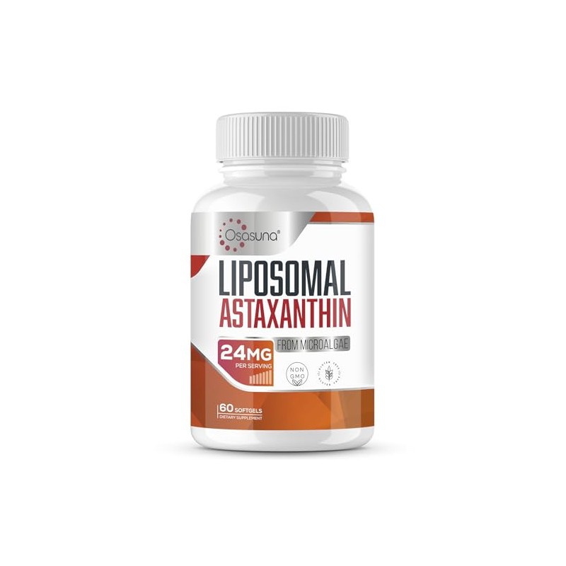Osasuna Astaxantina Liposomal 24 mg – 60 Cápsulas Blandas, Máxima