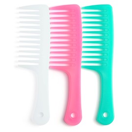 Peine de dientes anchos y peine grande para desenredar el cabello, cepillo de cabello duradero para un mejor estilo y cuidado profesional del cabello, adecuado para cabello rizado, cabello largo, cabello húmedo en todo tipo.