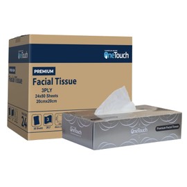 3-Ply Facial Tissues Soft & Premium Tissue Paper 80 Sheets per Box for Home Office Travel Hypoallergenic Tissue, Skin-Friendly Tissue Everyday Disposable Tissues (24)