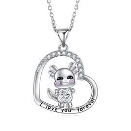 TALYKONG Axolotl Pendant Necklace Jewelry Gifts for Women (Axolotl)