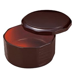 J-kitchens Hitsumabushi Container, Eel, Mini Wood Carving, Rice Bowl, Vermilion Tamanai, 5.1 x 3.1 inches (13 x 8 cm), Dishwasher Safe, Made in Japan