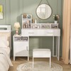 Besiost Vanity Desk, Small Vanity Desk with Power Outlet, Makeup
