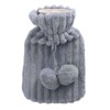 Hot Water Bag PVC Plush Fabric Cover Wide Mouth Design