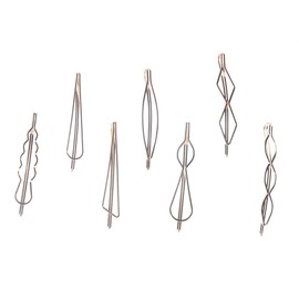 Ruwado 7 Pcs Geometric Bobby Pins Metal Vintage Large Hair Pin Barrettes Minimalist Decorative Clips Supplies for Women Girls Hair Styling Tools Accessories Wedding Parties Headwear (Gold)