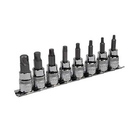 Sealey AK65603 8pc 3/8"Sq Drive Lock-On™ Hex Socket Bit Set - Imperial