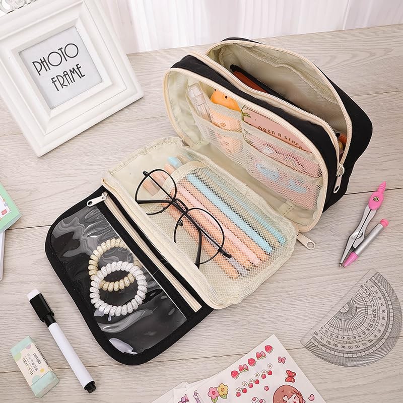 Pen Case, Large Capacity, 9 Layers, Pencil Case, Multi-functional Pouch,