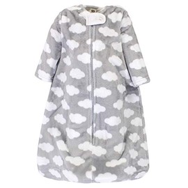 Hudson Baby Unisex Baby Plush Sleeping Bag, Sack, Blanket, Gray Clouds, 6-12 Months