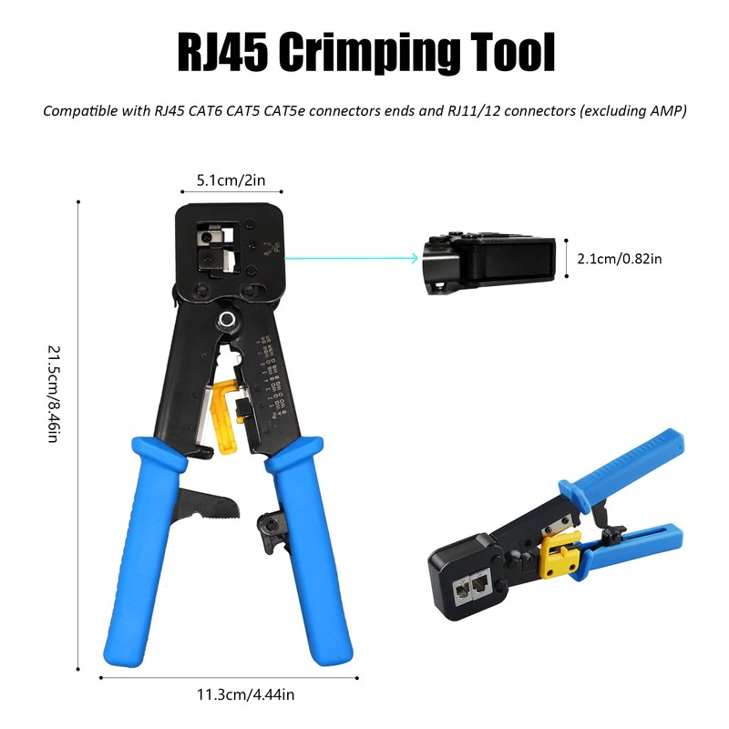 Crimping Tool Kit ValueHall Multifunctional Ethernet Crimper Crimp Tool Kit
