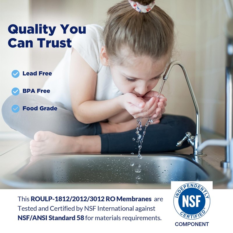 Membrane Solutions 600 GPD RO Membrane 3.0"x12" Reverse Osmosis Membrane