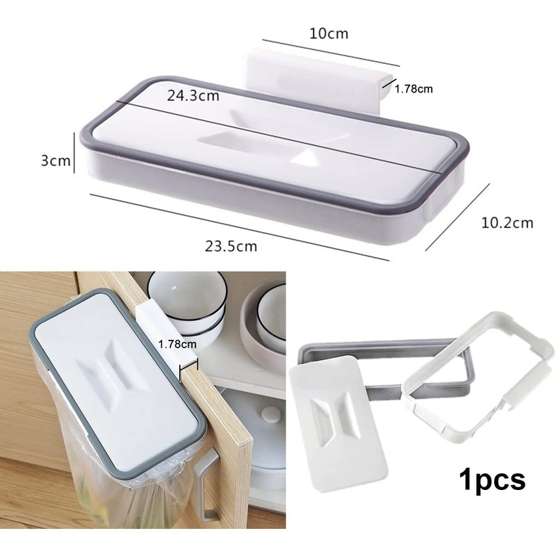 Wooden and Plastic Bin Bag Holder Waste Separator