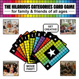 SPIT OUT FIRST - Categories Card Games Fast-Paced & Hilarious Party Game for Ages 10 & Up, 2 to 7 Players or Teams - 107 Word Flash Cards Board Game, Perfect for Family Game Night & Party Favors