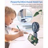 DUOLZ Handheld Fan blue USB C Rechargeable blue fan, mini