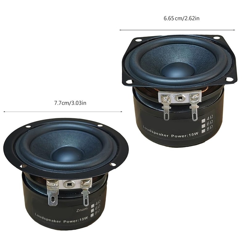 Compact 2.5" subwoofer 15W 4 ohm subwoofer horn speaker for