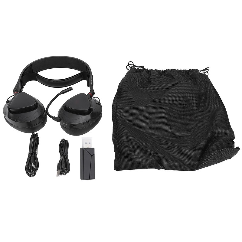Wired Gaming Headset 2.4G Receiver Bluetooth 4 Modes Adjustable Headband