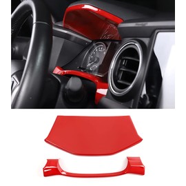KELEIMAI Car Accessories Fit for Toyota Tacoma 2016-2022 2023 Inner Look Central Console Dashboard Panel Cover Trim Frame (Red) ABS 2PCS