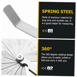 Mobestech 2pcs High-precision Feeler Gauge Set Metric Plug Gauge Spring Steel Accurate Measurement for Thread Gap Thickness