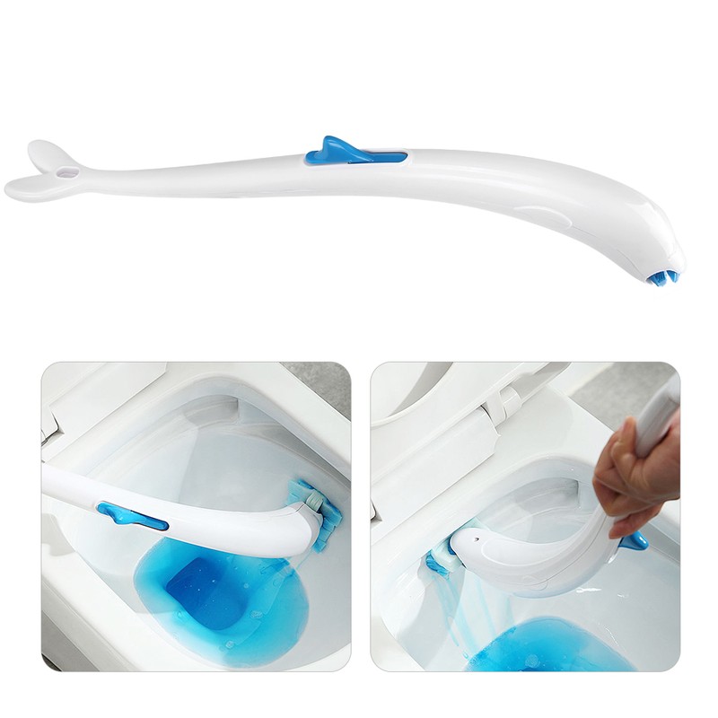 Disposable Toilet Cleaning System Disposable Toilet Brush Kit with 12pcs