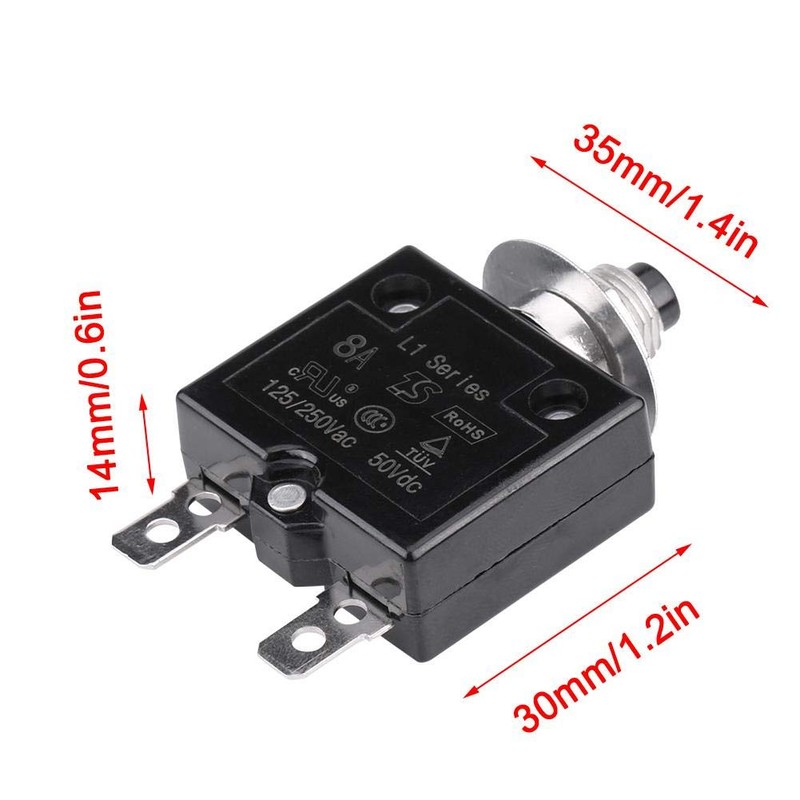 Circuit Breaker, Fydun Manual Reset Thermal Switch, Overcurrent Overload Protection