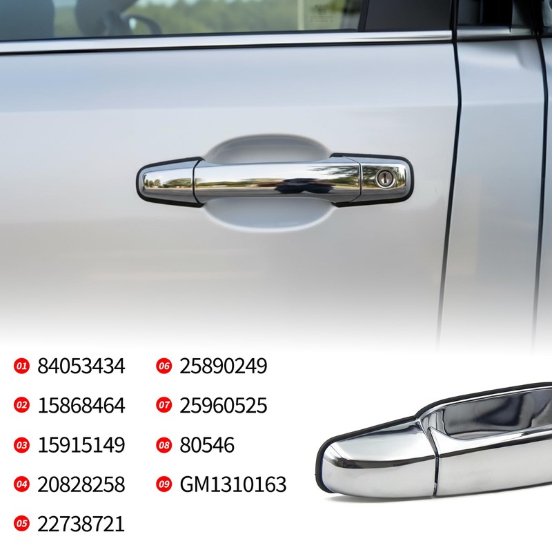 AggAuto Exterior Door Handle, Front Left Side Compatible with Chevy