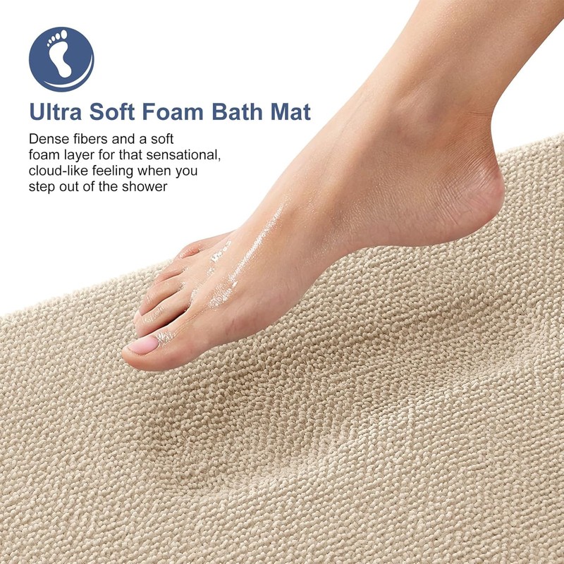 smiry Thick Memory Foam Bath Mat,40 x 60 cm,Extra Soft