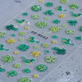 2 Sheets Spring Pink Nail Stickers for Nail Art - YIHONGYAN 3D Nail Adhesive Decals Sliders Nail Art Stickers Gold Bow Flowers Design Nail Decals Supplies Nail Stuff for Nail DIY Decoration Manicure