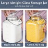 1.5 Gallon Glass Jar with Airtight Lid, Square Wide Mouth