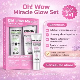 Kit Rude Miracle Glow Tónico & Miracle Cream Hidratante