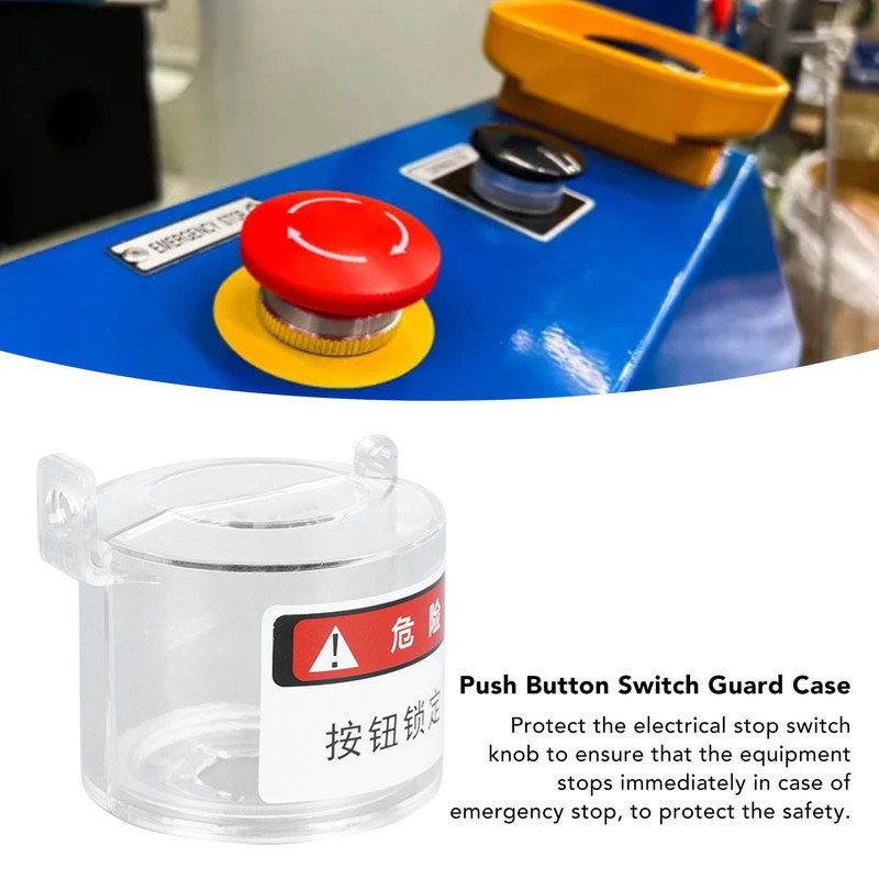 Push Button Switch Guard Case Transparent Impact Resistant Emergency Stop