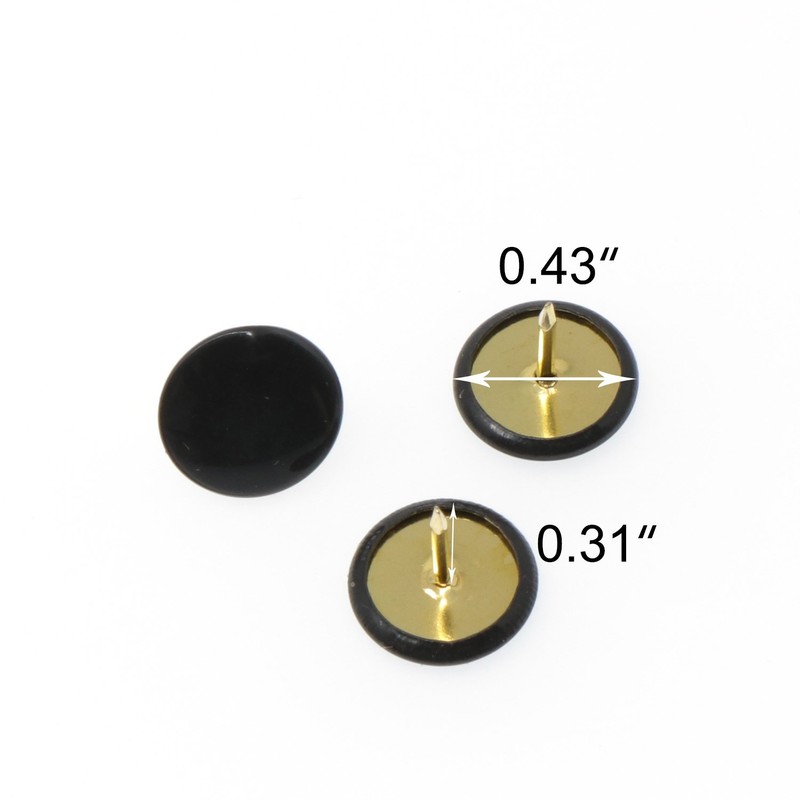 VAPKER 200 PCS Thumb Tacks Black Plastic Round Head Thumbtacks