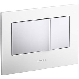 Kohler K-8857-GW1 Bevel Toilet Fitting, Glossy White with Polished Chrome Accents