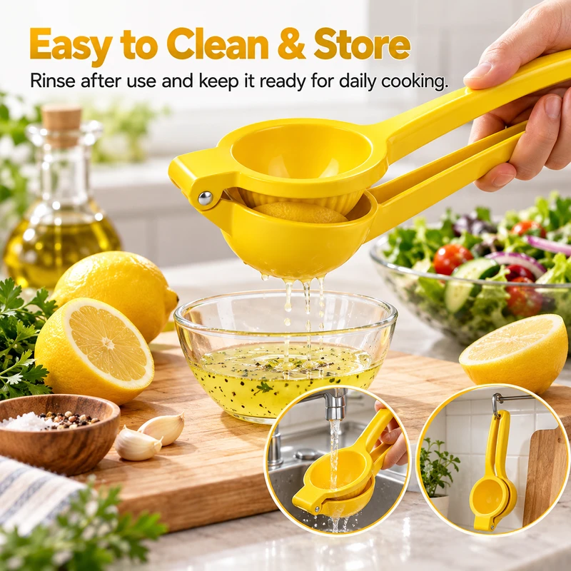 Manual Lemon Squeezer for Fresh Citrus Juice – Handheld Metal