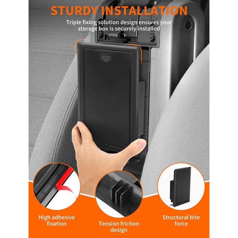 Savadicar One-Touch Hidden Storage Organizer Compatible with 2007-2010 Jeep Wrangler