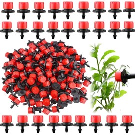Watering Dripper Sprinkler, 100 Pieces Watering Sprinkler, Plastic Micro Flow Sprinkler, Micro Drip System Series Dropper, Adjustable Micro Drip Irrigation Sprinkler, Emitter Irrigation Sprinkler