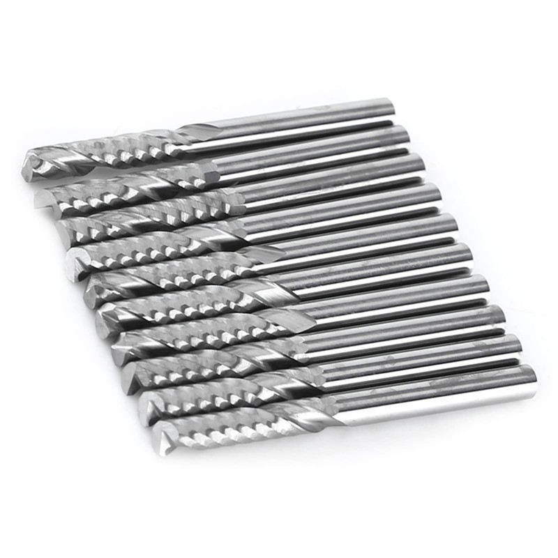 Single Flute End Mill,Ozgkee 3Mm End Mill 10Pcs Single Flute