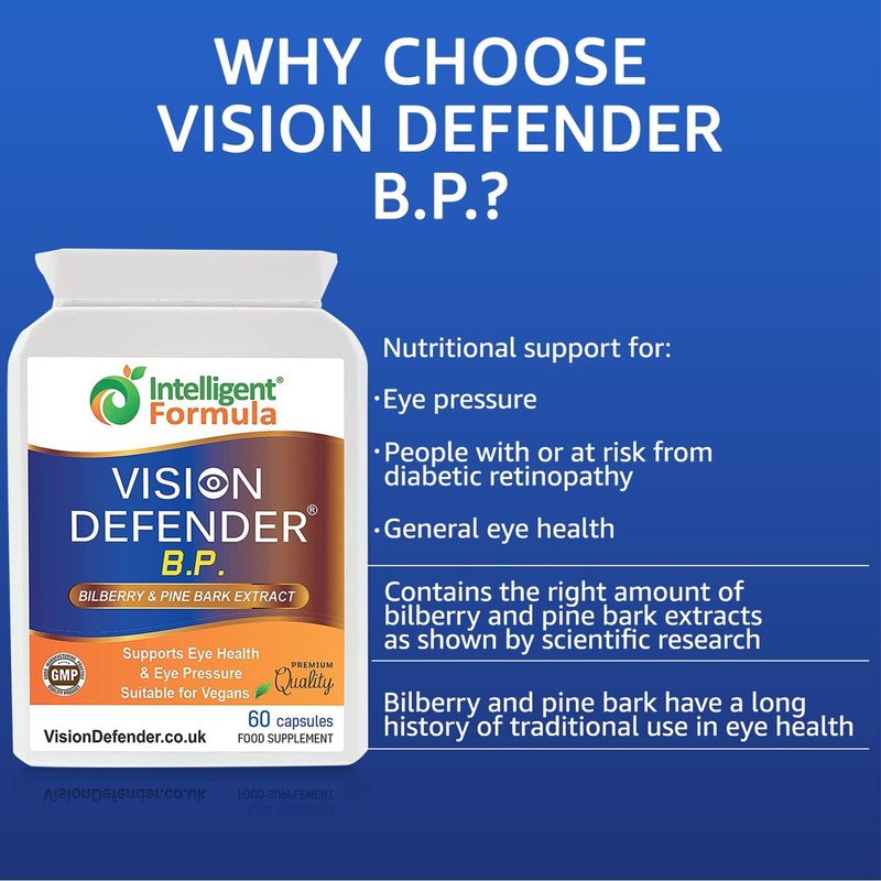 Vision Defender BP Eye Supplement: Bilberry and Pine Bark Extracts