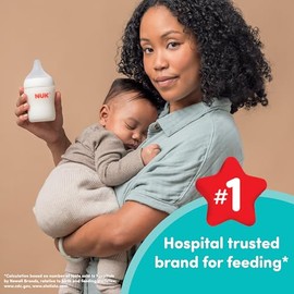 NUK Perfect Match Slow Flow 2 en 1 botella natural y anticólicos, 5 onzas, paquete de 4, sin BPA