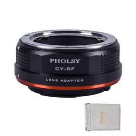 PHOLSY Lens Adapter Manual Focus Compatible with Contax/Yashica CY Mount Lens to Canon EOS RF Mount Camera Body, Compatible with Contax Yashica to RF
