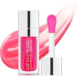 Bluemega Plump Lip Glow Oil Aceite Labial Hidratante, 06# Crystal Jelly, Hidratante Pulido, Lip Plumper, Antiadherente, Gran Cabeza de Cepillo