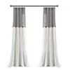 Lush Decor Linen Button Window Curtain Single Panel, 40"W x