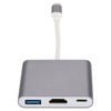 HC 04 Multifunction 3 in 1 Hub Type C to