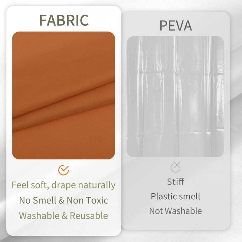 ALYVIA SPRING Stall Fabric Shower Curtain Liner Waterproof - Soft