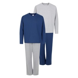 North East Boys 2 Pack Long Pyjamas Nightwear PJ Sets Twin Pack 9 10 11 12 13 14 15 16 Years (Delta 15/16)