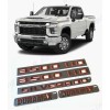 GM Auto Black Red Doors 3500HD Rear Silverado Hood Duramax
